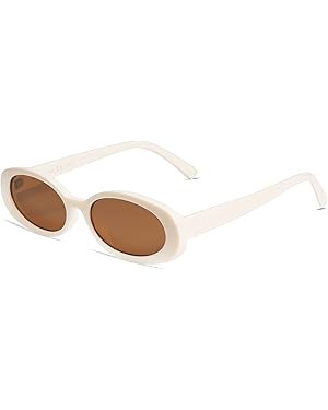 VANLINKER Polarized Retro Oval Sunglasses for Women and Men Small 90s Style VL9580 | Amazon (US)