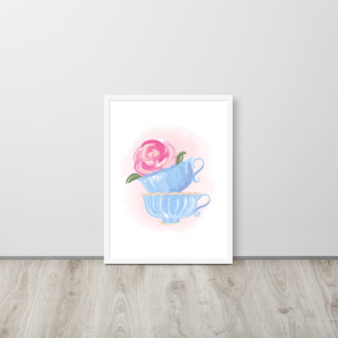 Framed Canvas Wall Art, Watercolor Wildflowers Floral Botanical Prints Minimalist Modern Art Boho... | Etsy (US)