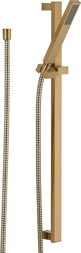 Delta Faucet Vero Single-Spray Touch-Clean Wall-Mount Slide Bar Hand Held Shower with Hose, Champ... | Amazon (US)