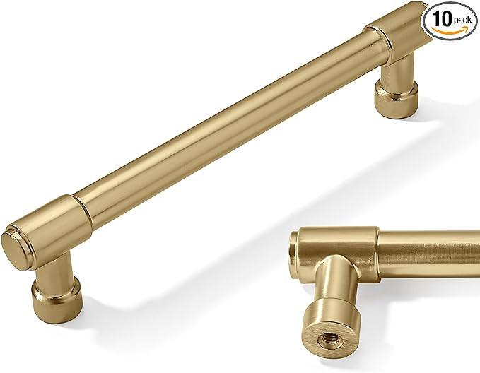 CABDM 10 Pack 6 Inch Champagne Bronze Cabinet Pulls Gold Drawer Pulls Kitchen Cabinet Hardware Ch... | Amazon (US)