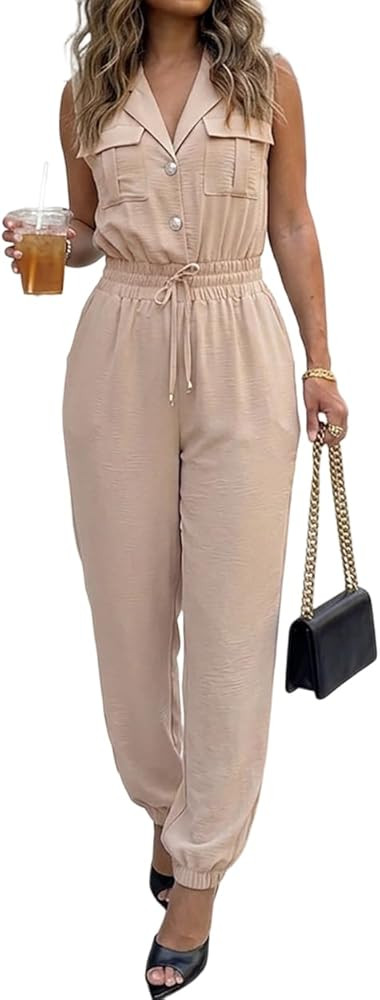 CHICME Jumpsuits for Women One Piece Outfits Summer 2026 Spring Vacation Travel Outfits Dressy Ca... | Amazon (US)