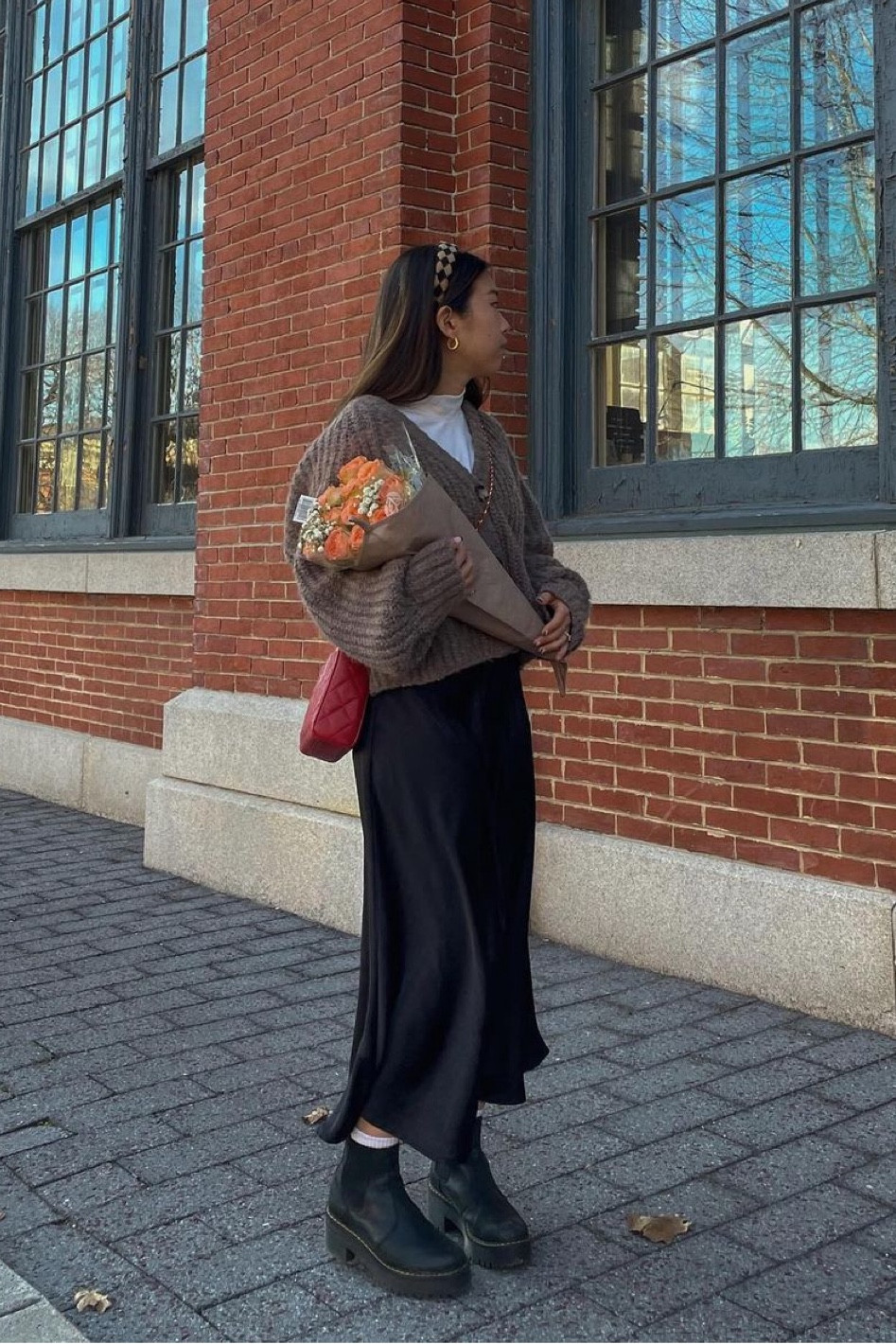 Best chunky sweater and long skirt Outlet