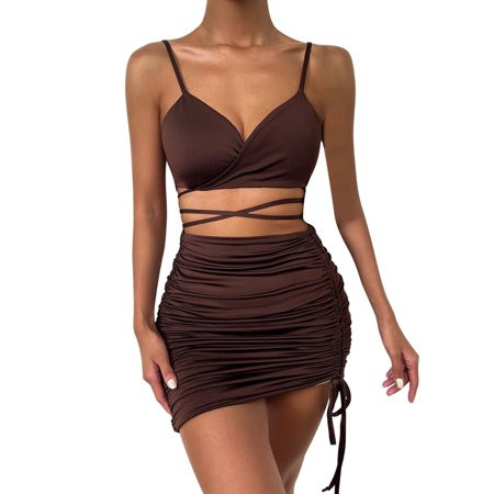 Ziloco Women s Sexy Solid Color Hollow Out Tight Fitting Camisole Party Club Dress womens long sleev | Walmart (US)