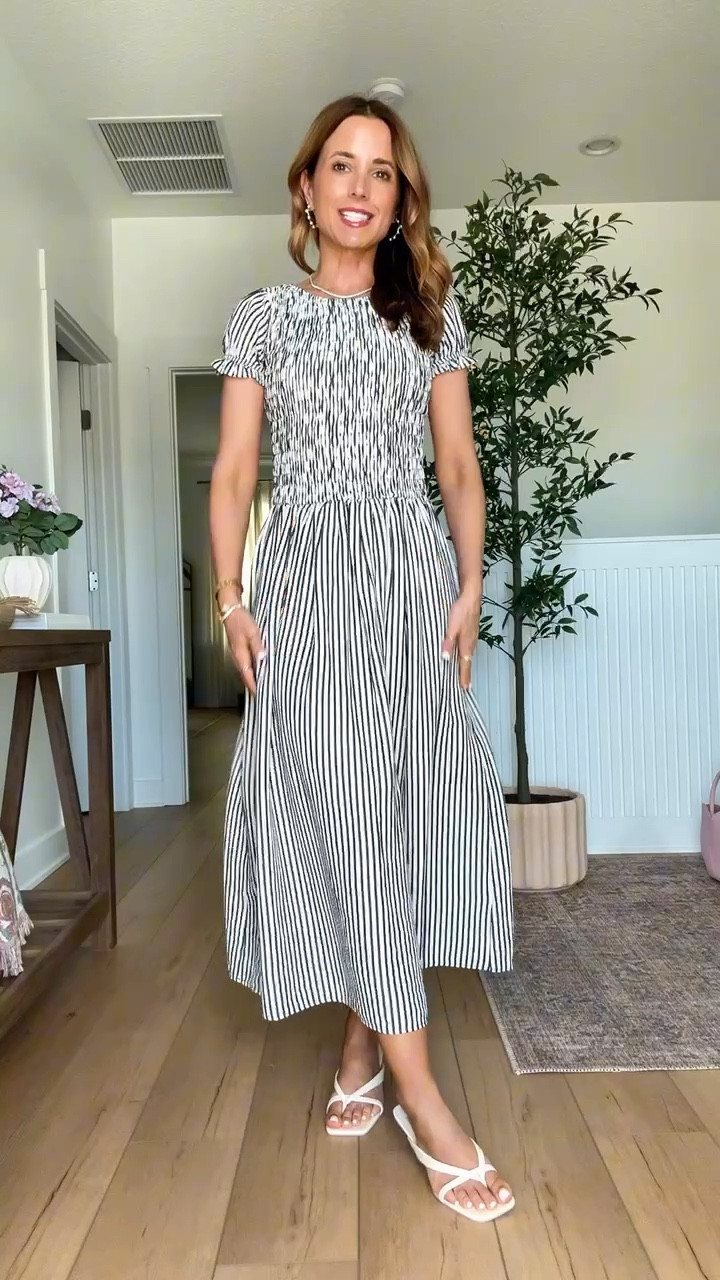 My church #ootd! I love this striped dress from Anthropologie in XXS petite! Smocked and stretchy on top. Spring dress. Coastal dress. Vacation dress. Resort wear. Resort outfit. Coastal outfit. Easter dress. 


#LTKTravel #LTKootd #LTKPetite