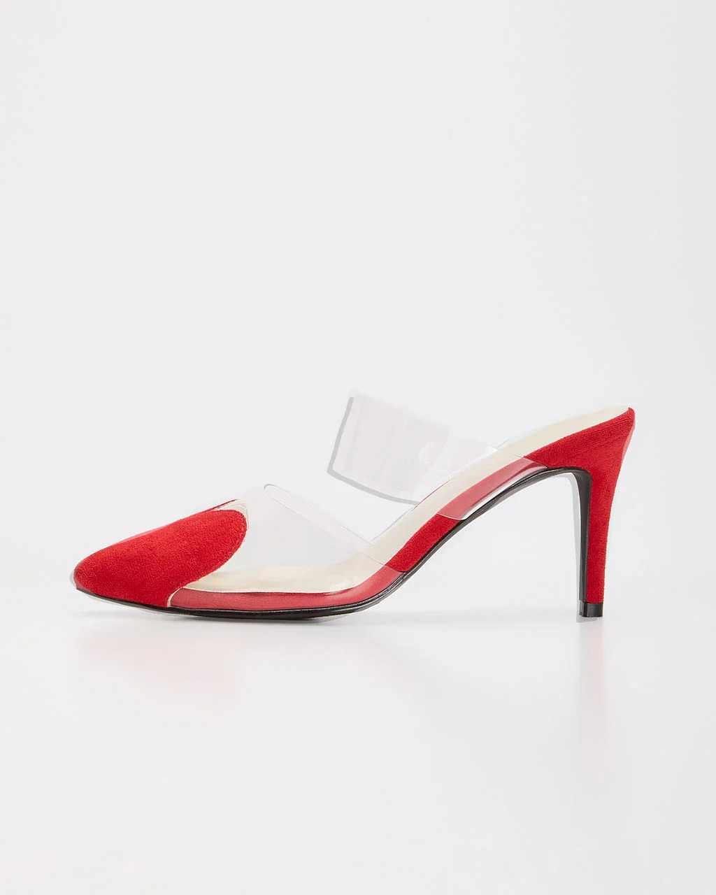 Queen Of Hearts Suede Heeled Mule | VICI