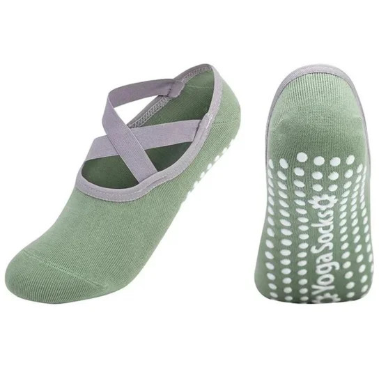Meias Sapatilha Antiderrapante Pilates Yoga unissex - 1 par - Verde | Netshoes (BR)