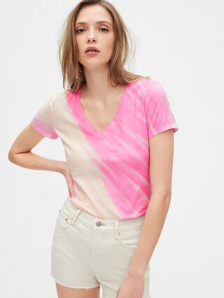 Vintage V-Neck Tie-Dye T-Shirt | Gap (US)