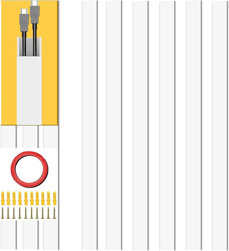 Bicmte TV Cord Hider Wire Covers for Cords 94 Inch Cable Management Raceway for Wall Mounted TV C... | Amazon (US)