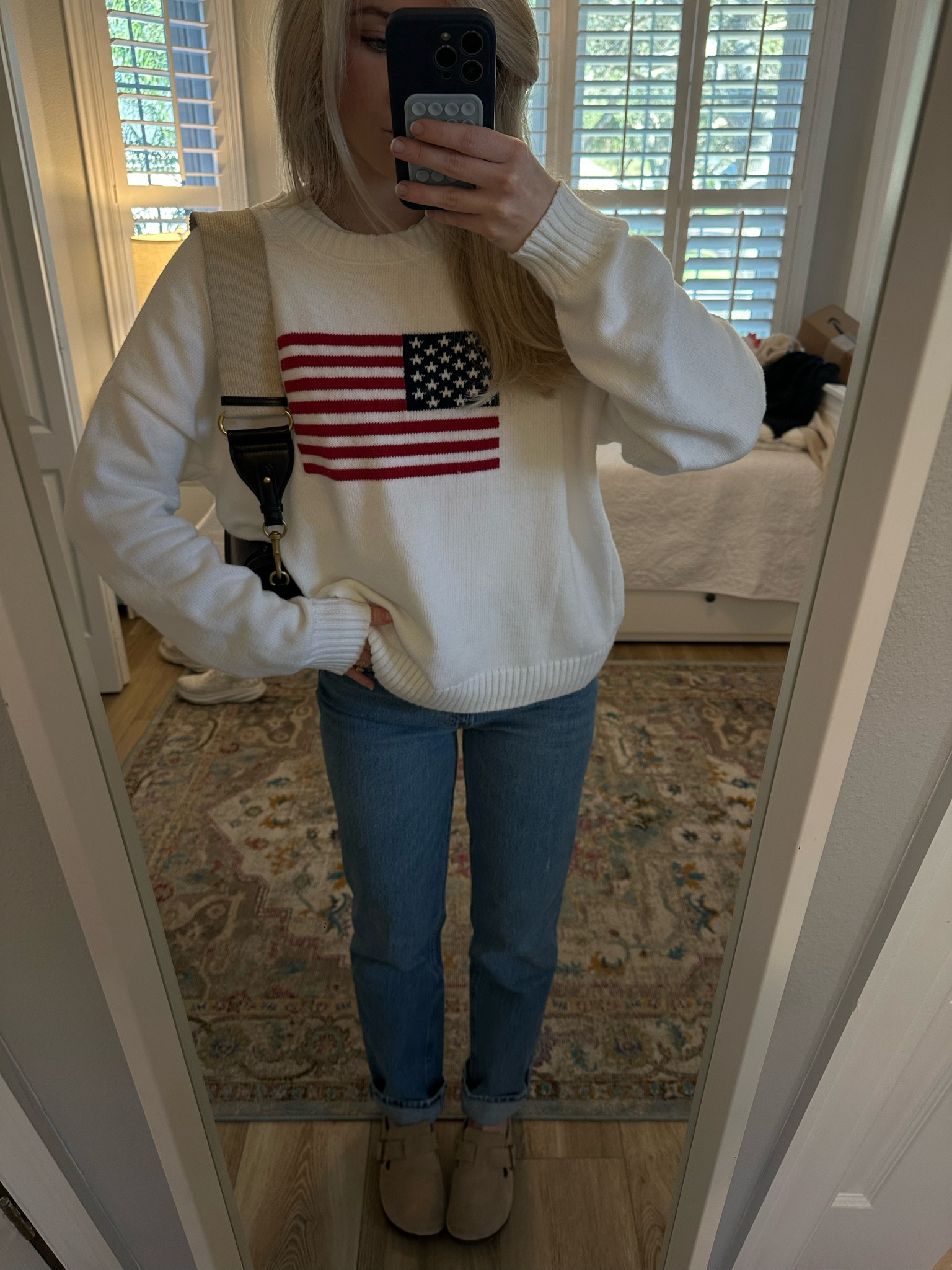 Wearing a medium in sweater and 25 in jeans, could’ve done 24!!