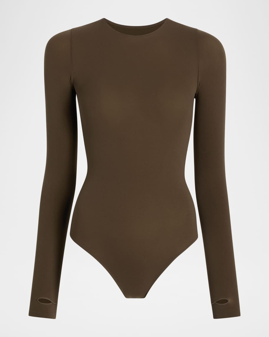 Commando Ballet Long-Sleeve Crewneck Bodysuit | Neiman Marcus