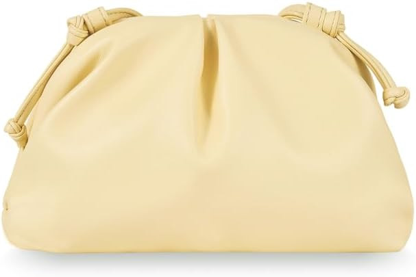 BRYCTSISEN Elegant Vegan Leather Clutch Bag for Women Dressy Pleated Cloud Dumpling Purse Super S... | Amazon (US)
