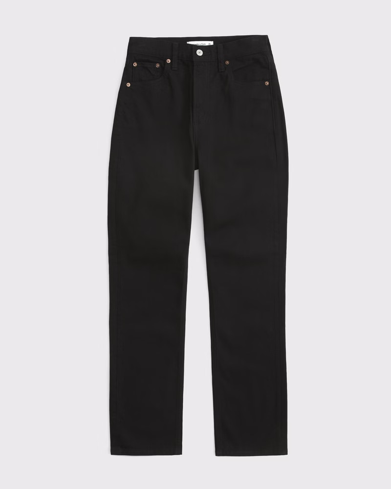 Ultra High Rise Ankle Straight Jean | Abercrombie & Fitch (US)