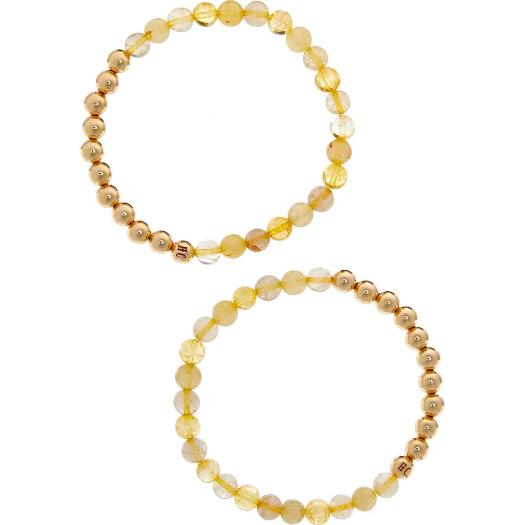 The Healer’s Collection N69 Money Max Set of 2 Healer's Bracelets in Yellow Gold at Nordstrom | Nordstrom