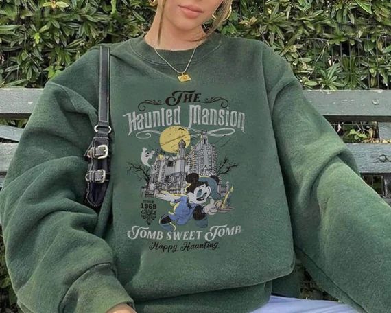 The Haunted Mansion Sweatshirt Halloween Sweatshirt Mickey - Etsy | Etsy (US)