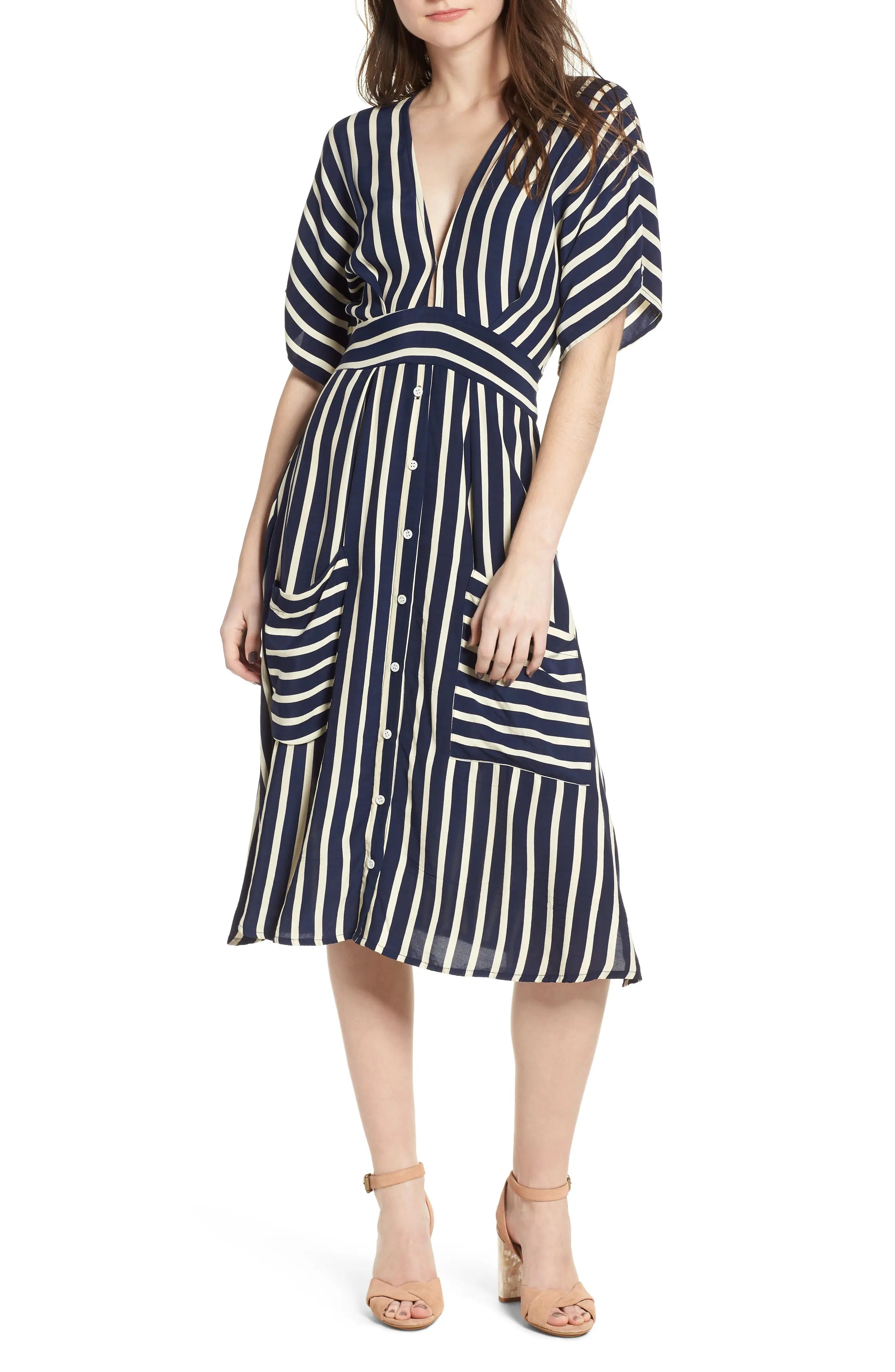 Milan Stripe Midi Dress | Nordstrom