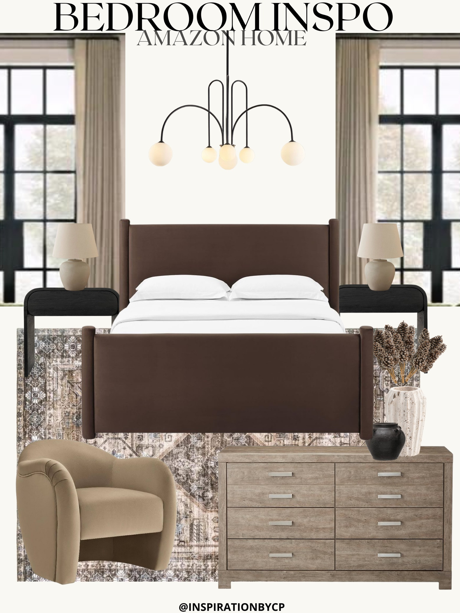 MOODY AMAZON BEDROOM DESIGN
#amazonhome #bedroominspo #moodybedroom #brown #brownbed #accentchair #velvet #interiordesign #founditonamazon

#LTKStyleTip #LTKSaleAlert #LTKHome