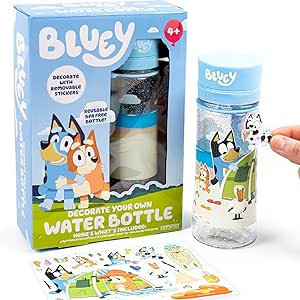 Bluey Decorate Your Own Water Bottle, Repositionable Stickers, Great For Bluey Birthday Parties, ... | Amazon (US)