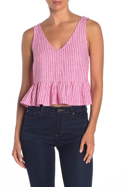 AboundPeplum Linen Tank | Nordstrom Rack