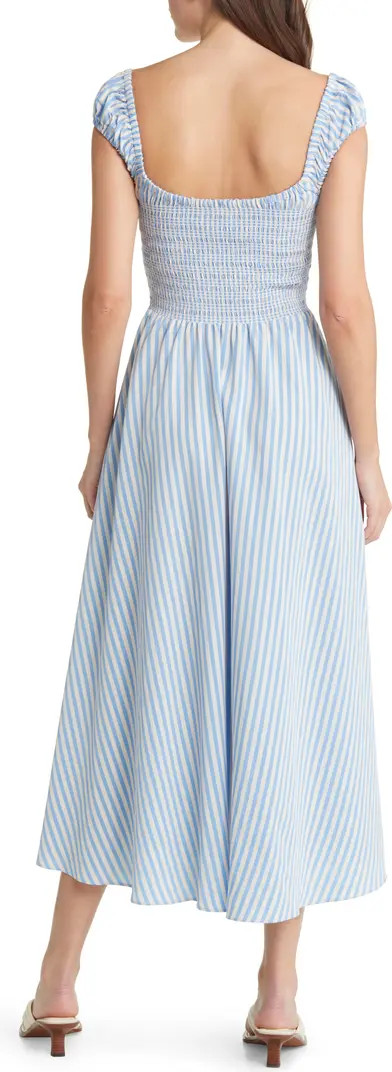 Vivian Stripe Smocked A-Line Dress | Nordstrom