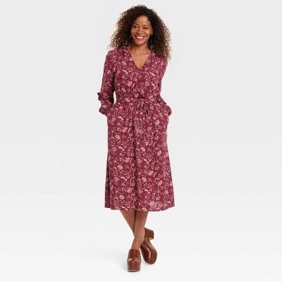 Women's Flutter Long Sleeve Wrap Dress - Knox Rose™ | Target