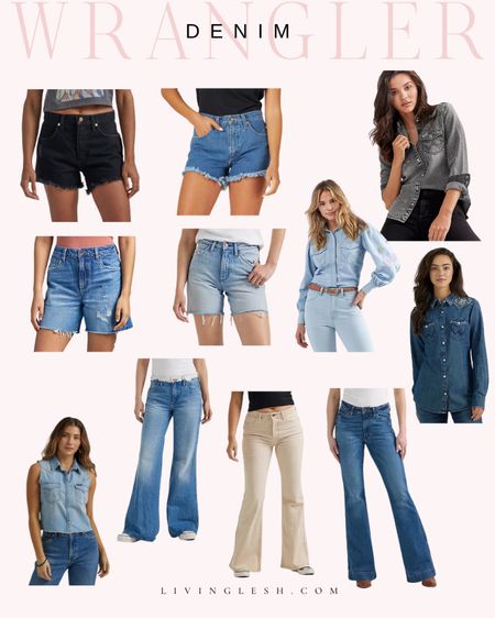 Wrangler | Wrangler denim | Wrangler jeans | Denim shorts | Denim shirt | Flare jeans | Spring denim | Trendy denimm

#LTKsalealert #LTKSpringSale #LTKfindsunder100