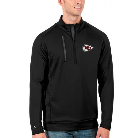 Men s Antigua Black/Charcoal Kansas City Chiefs Big & Tall Generation Quarter-Zip Pullover Jacket | Walmart (US)