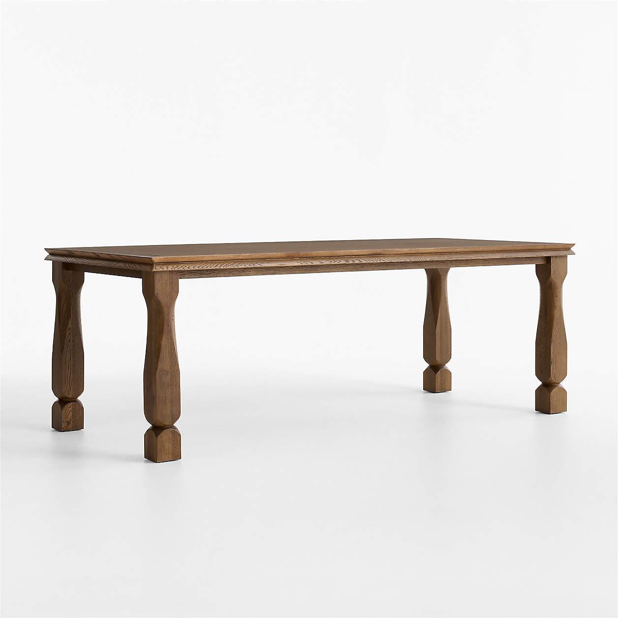 Acland 84" Warm Brown Oak Wood Dining Table | Crate & Barrel | Crate & Barrel