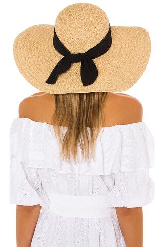 Hat Attack Avalon Sunhat in Natural & Black from Revolve.com | Revolve Clothing (Global)