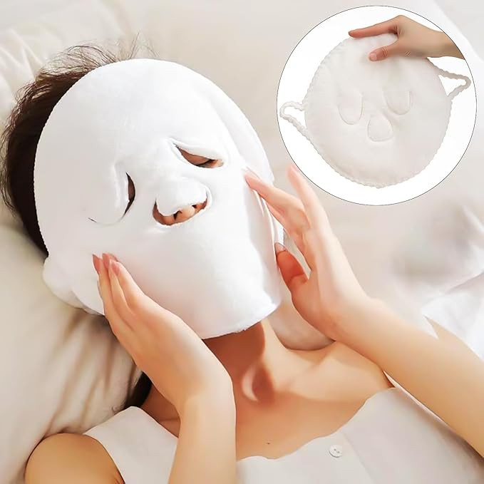 Hot Towel Face Mask Reusable Spa Towel for Skincare Hot and Cold Compress Facial Steaming Towel f... | Amazon (US)
