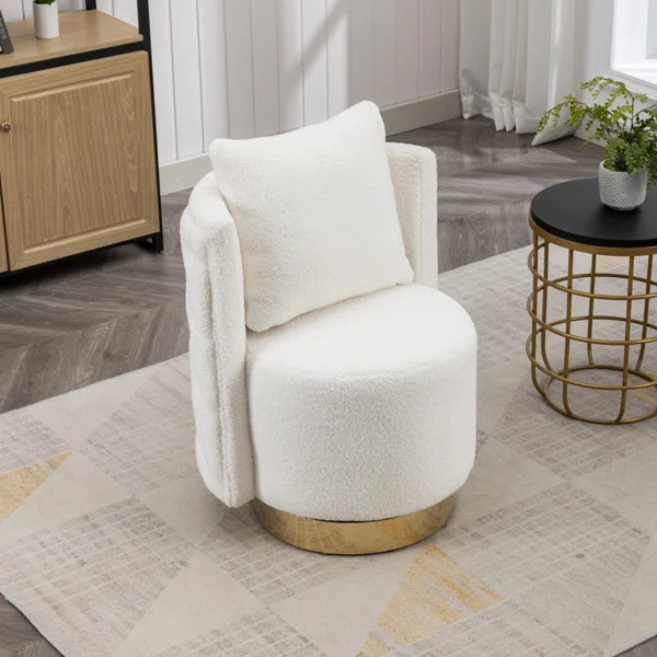 Alphanso Velvet Swivel Barrel Chair | Wayfair North America