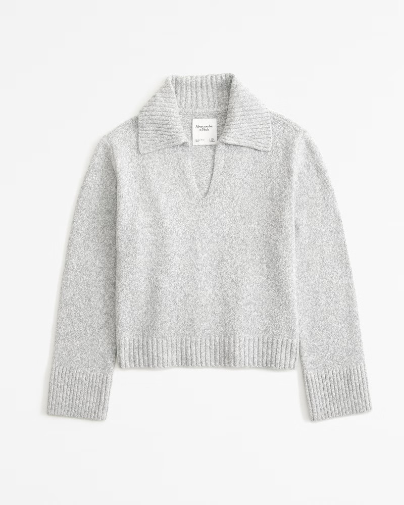 Textural Notch-Neck Sweater | Abercrombie & Fitch (UK)
