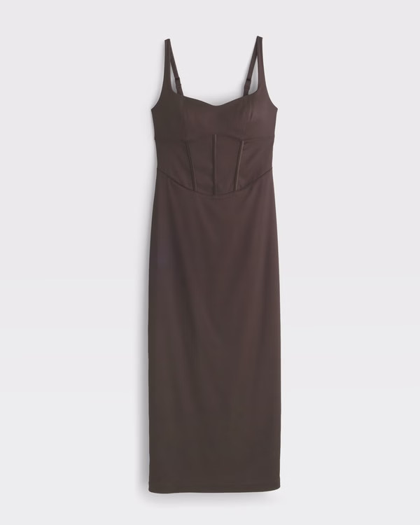 Women's Corset Midi Dress | Women's Party Collection | Abercrombie.com | Abercrombie & Fitch (US)