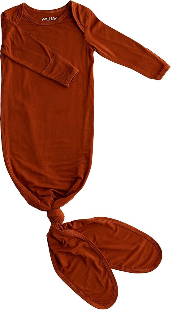Wallaby Kids Extra Tall Knotted Baby Gown, Super Soft Bamboo Newborn Sleeper for Baby Girl and Boy | Amazon (US)
