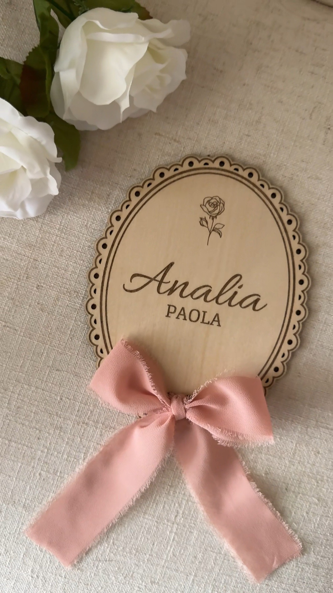 Baby announcement sign with birth flower 🌹👶🏻 
#babynamesign #newborn #pregnancy #birthflower #birth #mom #ftm #babykeepsake 

#LTKKids #LTKBaby #LTKmomlife