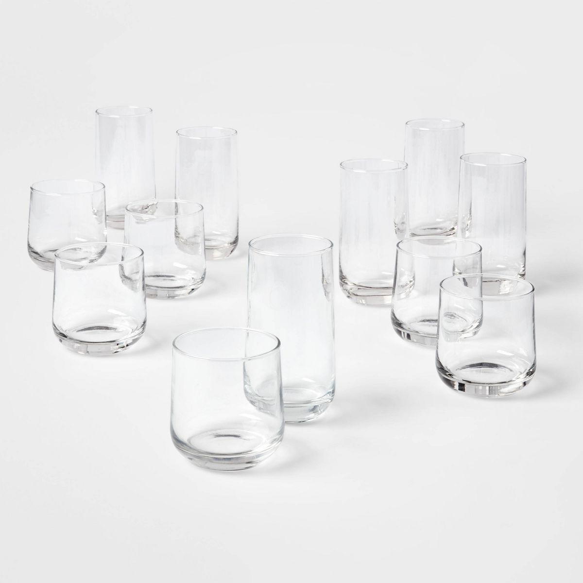 12pc Glass Shoreham Double Old Fashion and Highball Glasses Set  - Threshold™ | Target