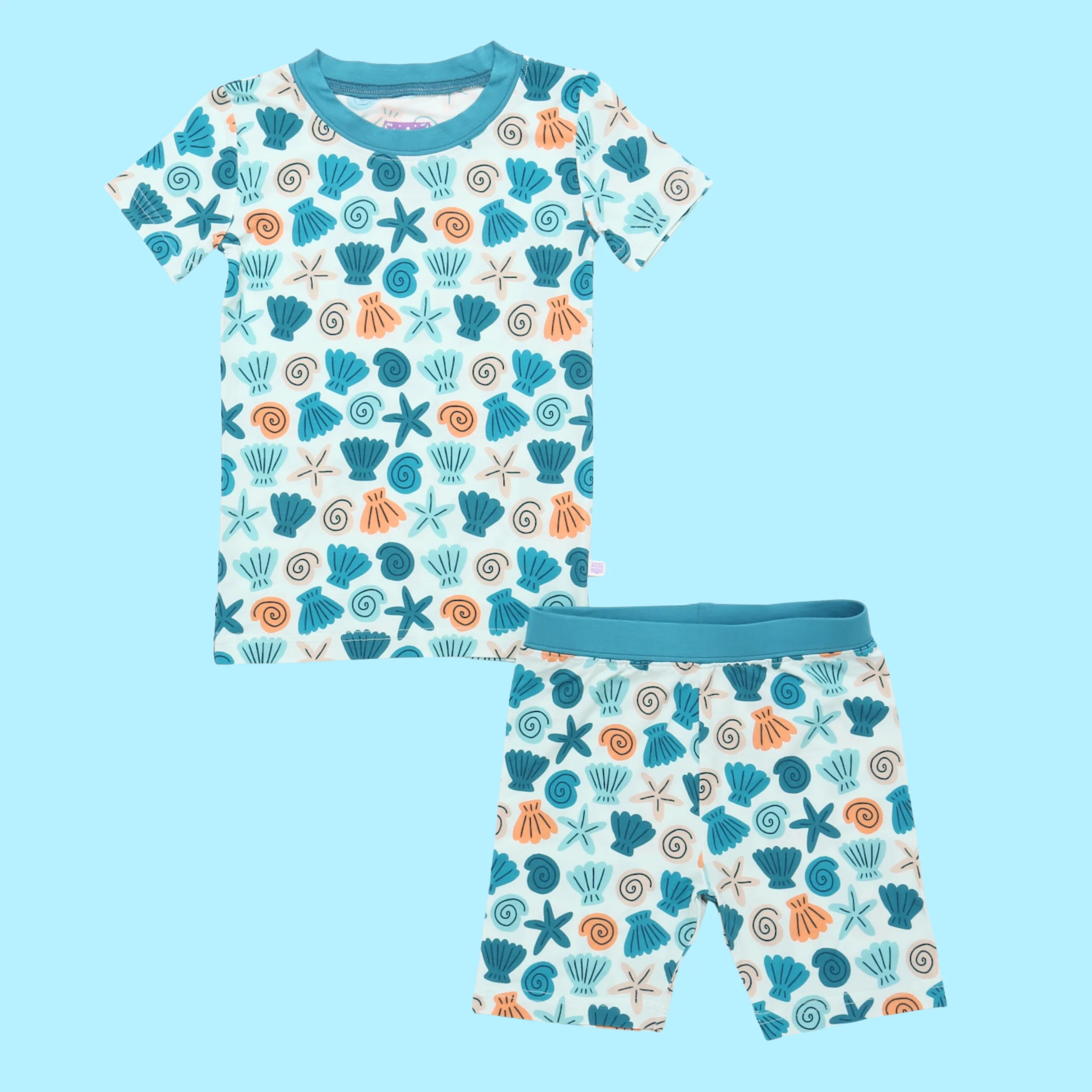 Blue Seaside Short PJ Set | Poppy Kids Co