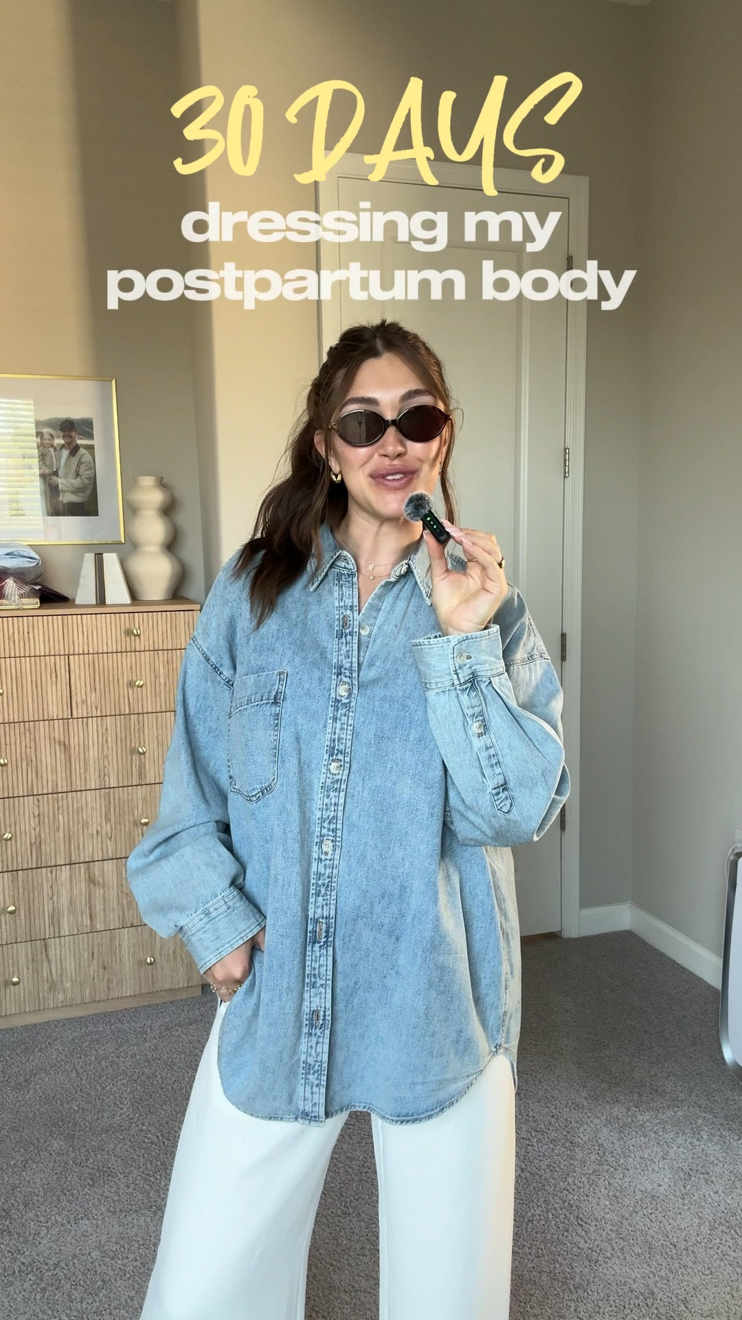30 days of dressing my postpartum body. Went up 1 size in top. True size medium long in pants. 

Shoes in color taupe 
Top in color 7 Yrs pctr ths bleu
Pants in color light birch

#LTKgrwm #LTKootd #LTKTall