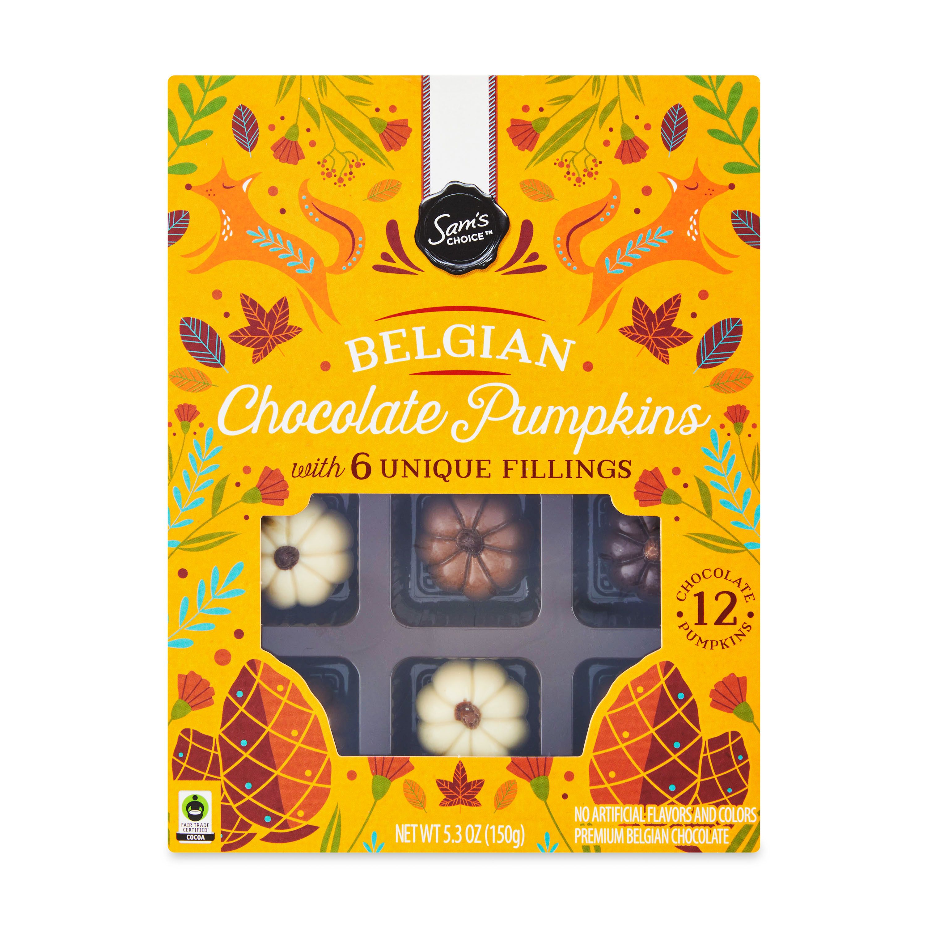 Sam's Choice Belgian Chocolate Pumpkin Truffles, 5.3 oz, 12 Count - Walmart.com | Walmart (US)