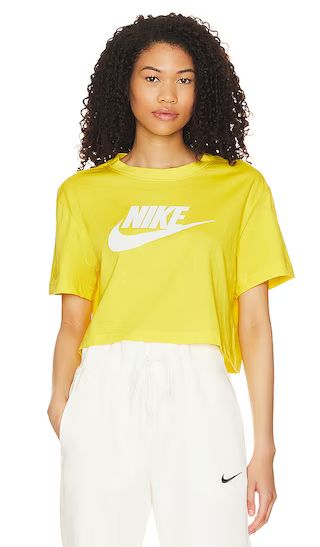 Women's Cropped Logo T-shirt in Opti Yellow | Revolve Clothing (Global)