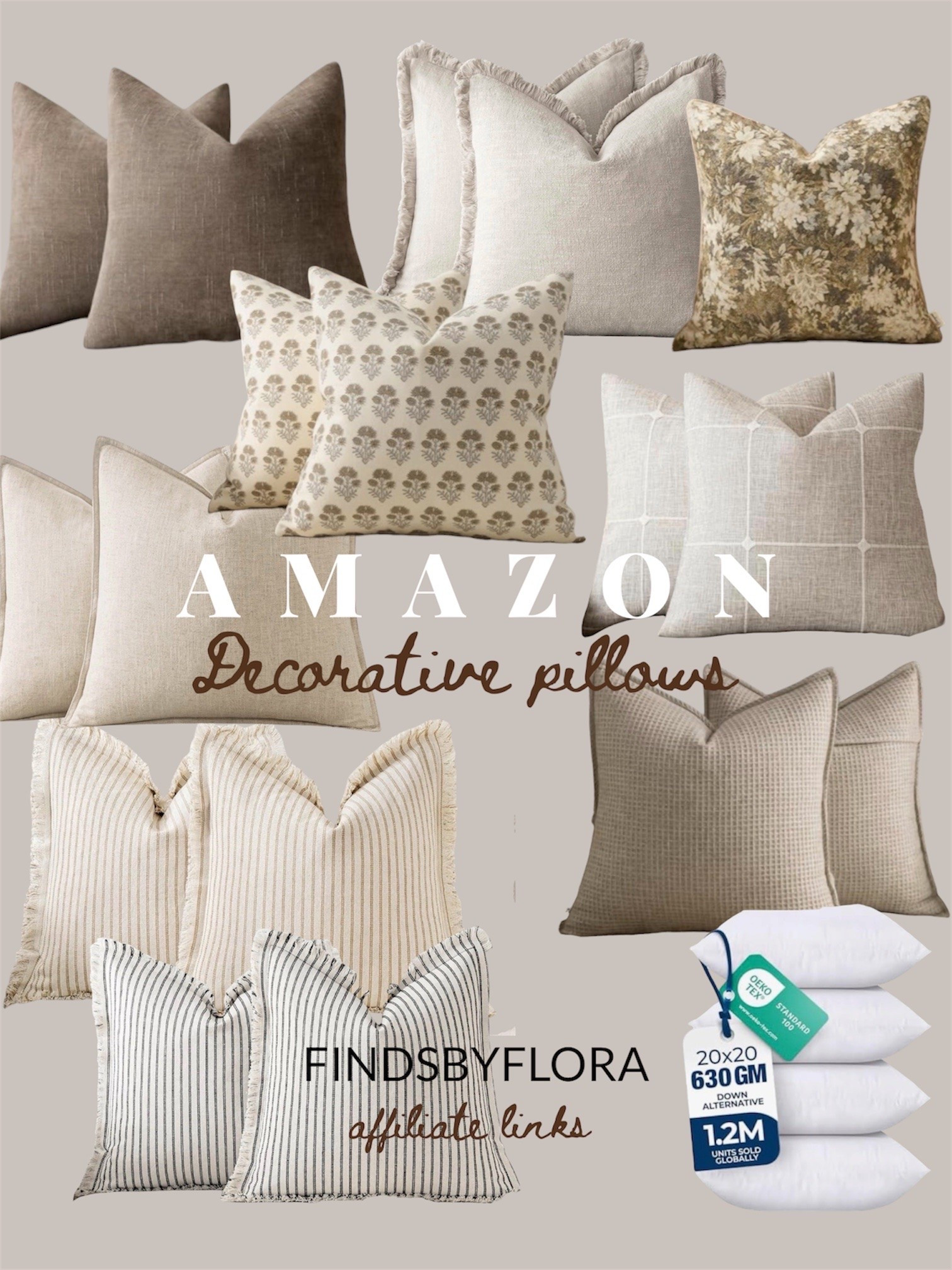Beautiful pillows covers from Amazon! Also I have these inserts & they are great & affordable! I recommend always sizing up on pillow inserts to get the fluffiest pillows!

#LTKcanada #LTKhome #LTKsale