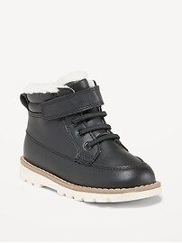 Faux-Leather Ankle Boots for Toddler Boys | Old Navy (US)