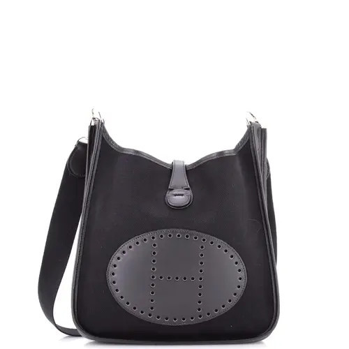 Pre-Owned Hermes Evelyne Bag Gen I Toile and Leather PM in Black at Nordstrom, Size Small | Nordstrom