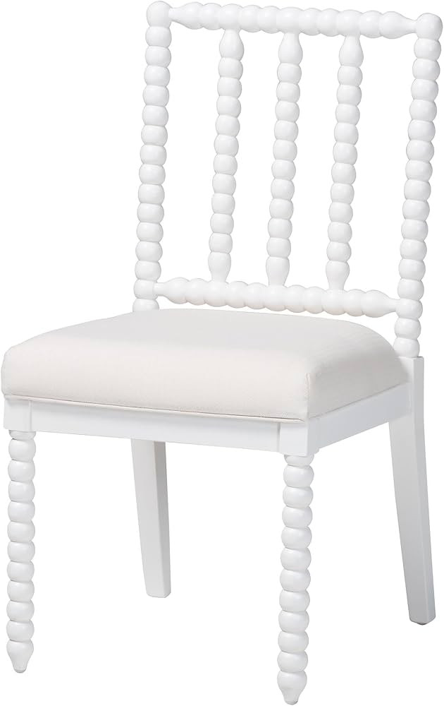 Bali & pari Deya Bobbin Dining Chair, White | Amazon (US)