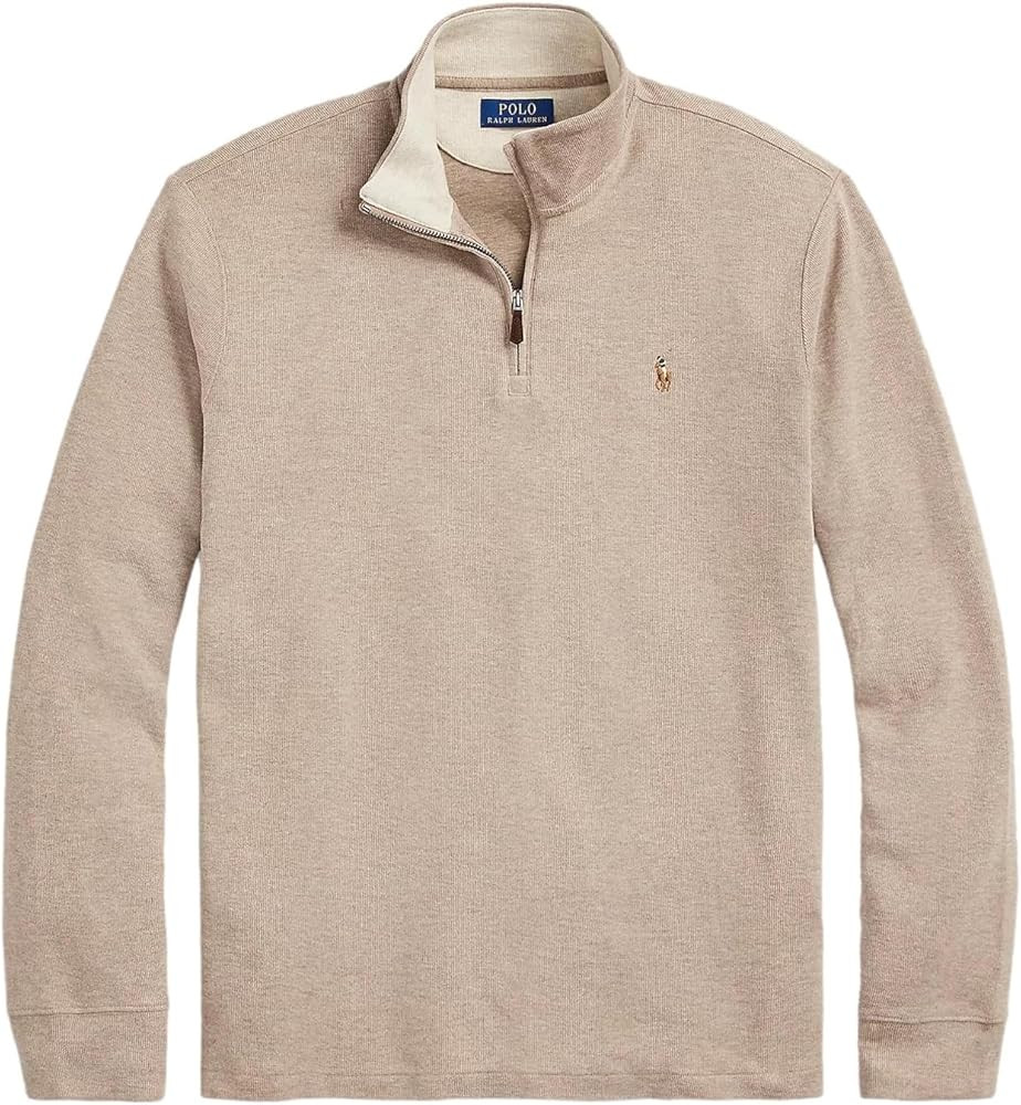 POLO RALPH LAUREN Men's Classic Estate-Rib Quarter-Zip Pullover Sweater | Amazon (US)