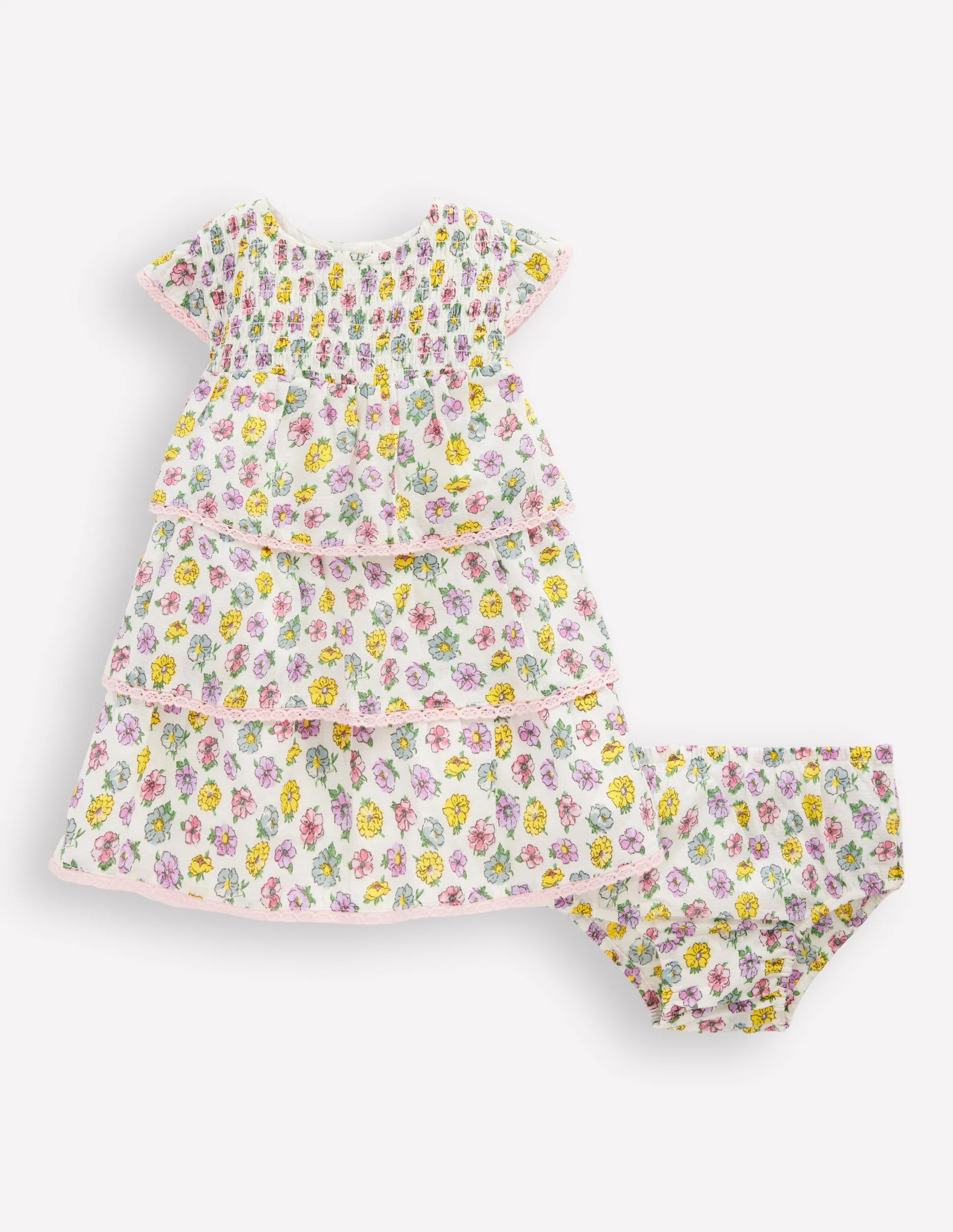 Tiered Woven Dress-Multi Spring Floral | Boden (US)