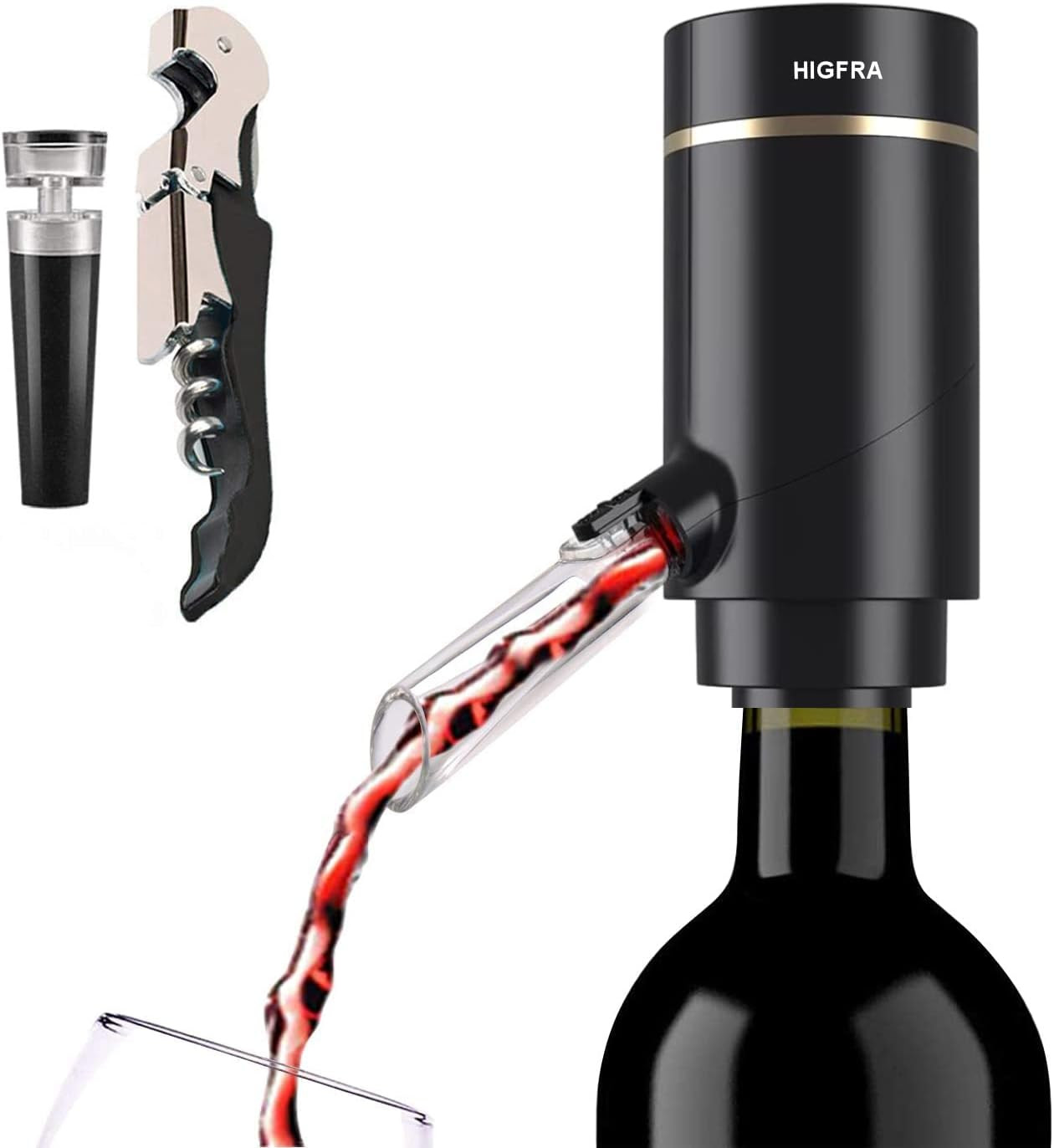 Electric Wine Aerator, Wine Dispenser Pump, Automatic Wine Pourer, Instant Wine Decanter, One-Tou... | Amazon (US)