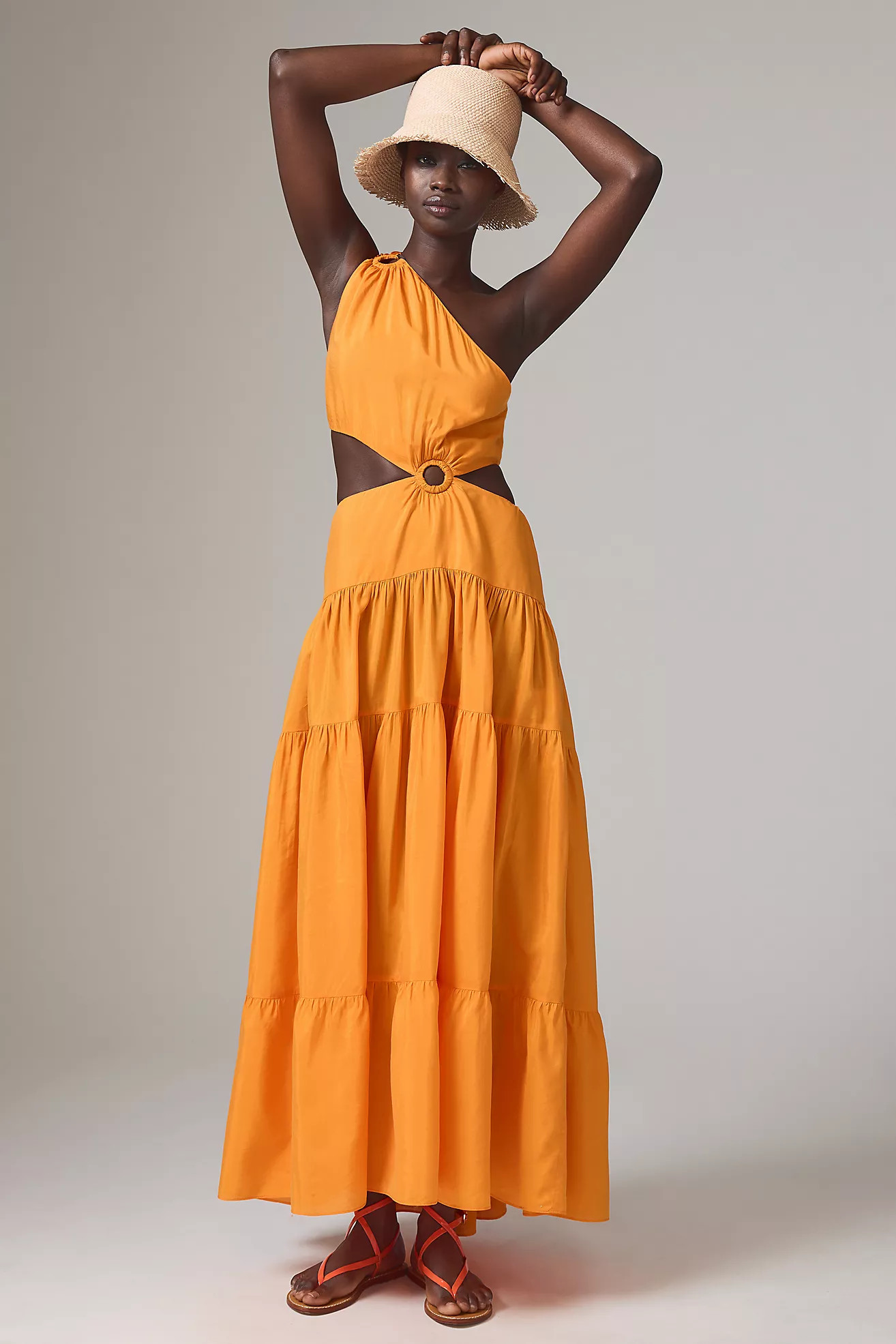 Farm Rio One-Shoulder Cutout Dress | Anthropologie (US)