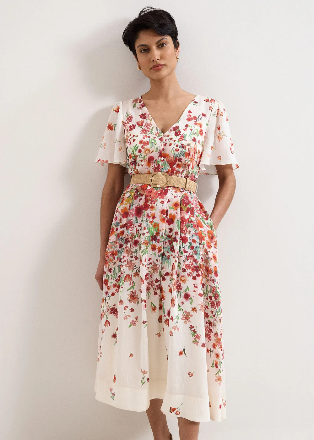 Lovette Cream Floral Midi Dress | Phase Eight UK | | Phase Eight