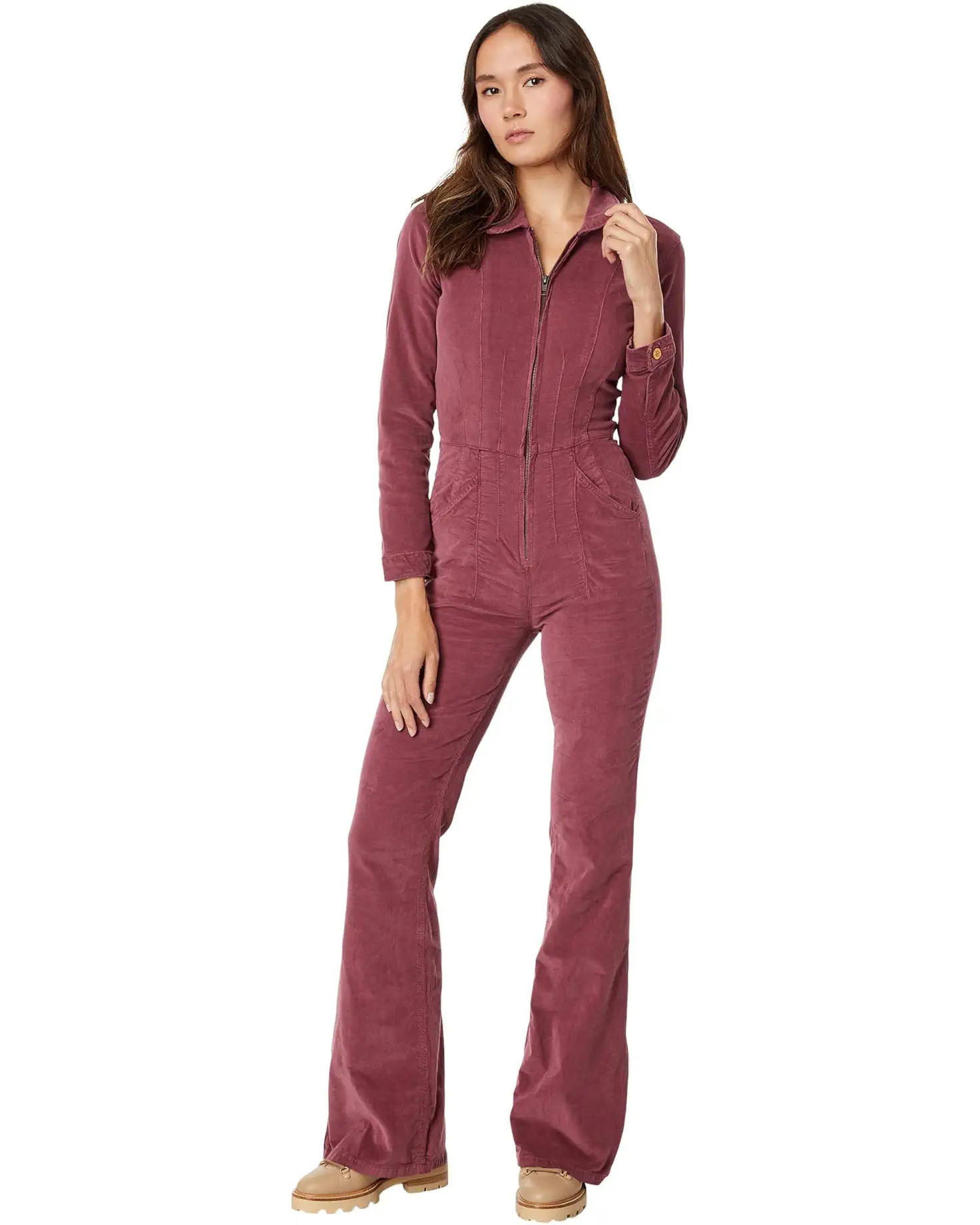 Jayde Cord Flare Jumpsuit | Zappos
