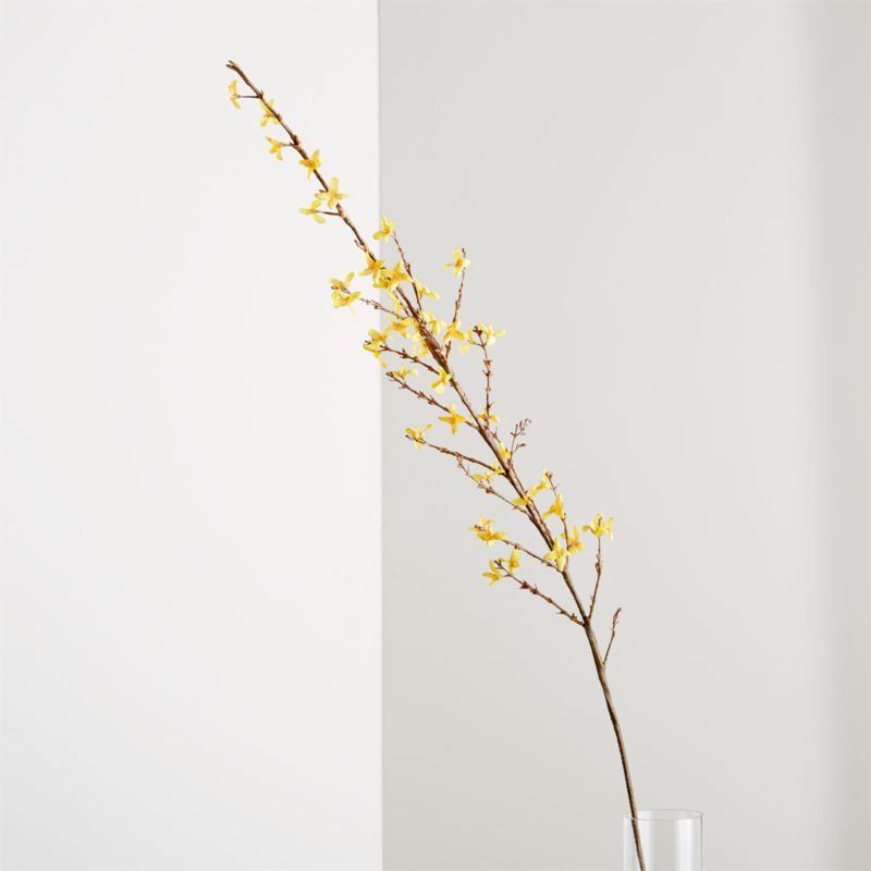 Forsythia Artificial/Faux Flower Stem + Reviews | Crate & Barrel | Crate & Barrel